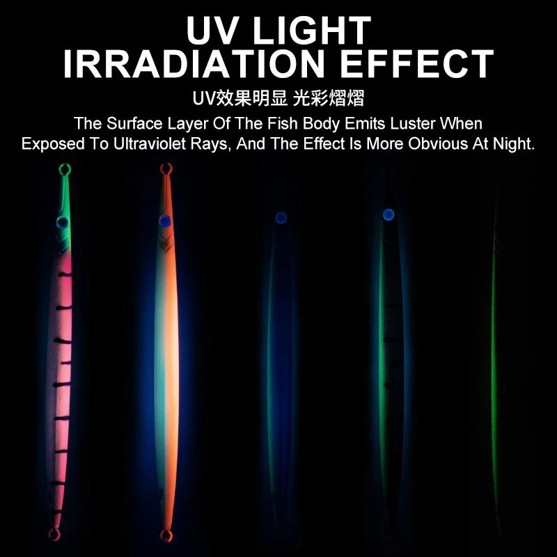 TEASER J129-señuelo de pesca Jigbait duro de Metal, anzuelo luminoso de hundimiento rápido, plantilla de Metal brillante, 250g, 28cm - imagen 5