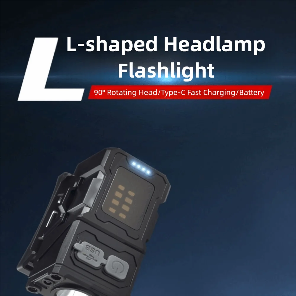 Reflector LED para cabeza, 6 modos de iluminación, recargable por USB, linterna Fishig con batería integrada, luz desmontable montada en la cabeza para ciclismo - imagen 4