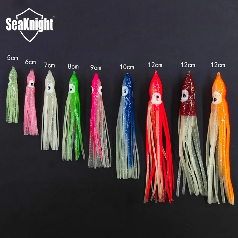 Seaknight-Cebo de calamar luminoso para pesca en el mar, señuelo luminiscente de 7 tamaños y 9 colores, novedad de 2024 - imagen 4