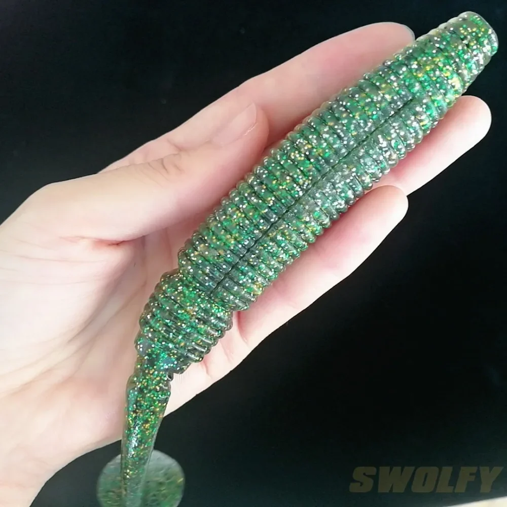 Noeby 3 uds señuelo suave cebo de pesca señuelo shad 17cm 39g cebo de silicona cola en T equipo de pesca cebo suave grande - imagen 5