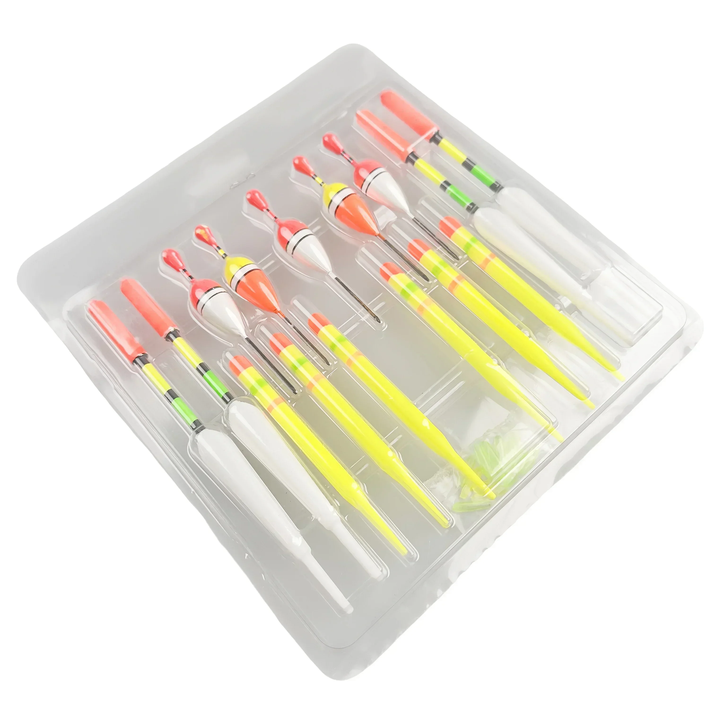 16 unids/set flotadores de pesca verticales en el mar, tamaños surtidos para la mayoría de los tipos de pesca con gomas de fijación - imagen 3