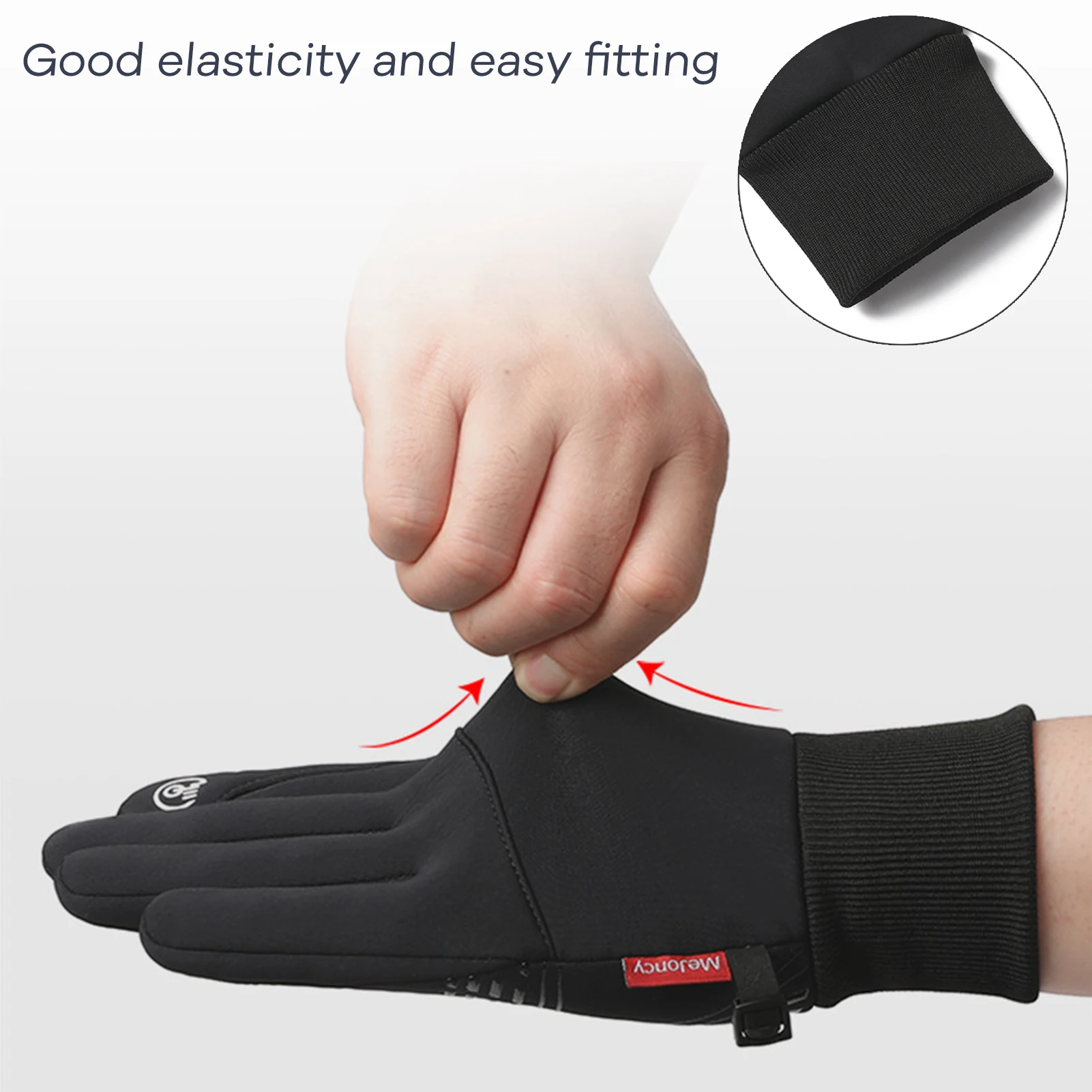 Guantes de esquí al aire libre para hombres y mujeres, manoplas de invierno con dedos completos para pantalla táctil, ciclismo, pesca, esquí, Camping, guantes cálidos, 1 par - imagen 4