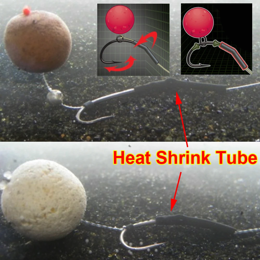 Wifreo 4m aparejos de pesca de carpa tubo retráctil tubo retráctil de calefacción tamaño 1mm 1,5mm 2mm 2,5mm 3mm 3,5mm accesorios de pesca de carpa transparente - imagen 3