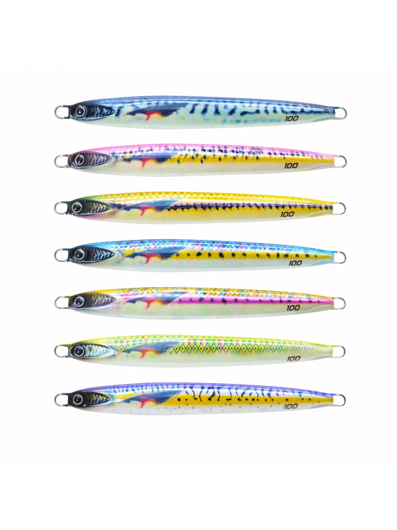 D1 señuelo de pesca de plantilla de Metal impreso en 3D, Jigging Trolling, 40g/60g/80g/100g, cebo duro UV luminoso, aparejos de agua salada - imagen 3