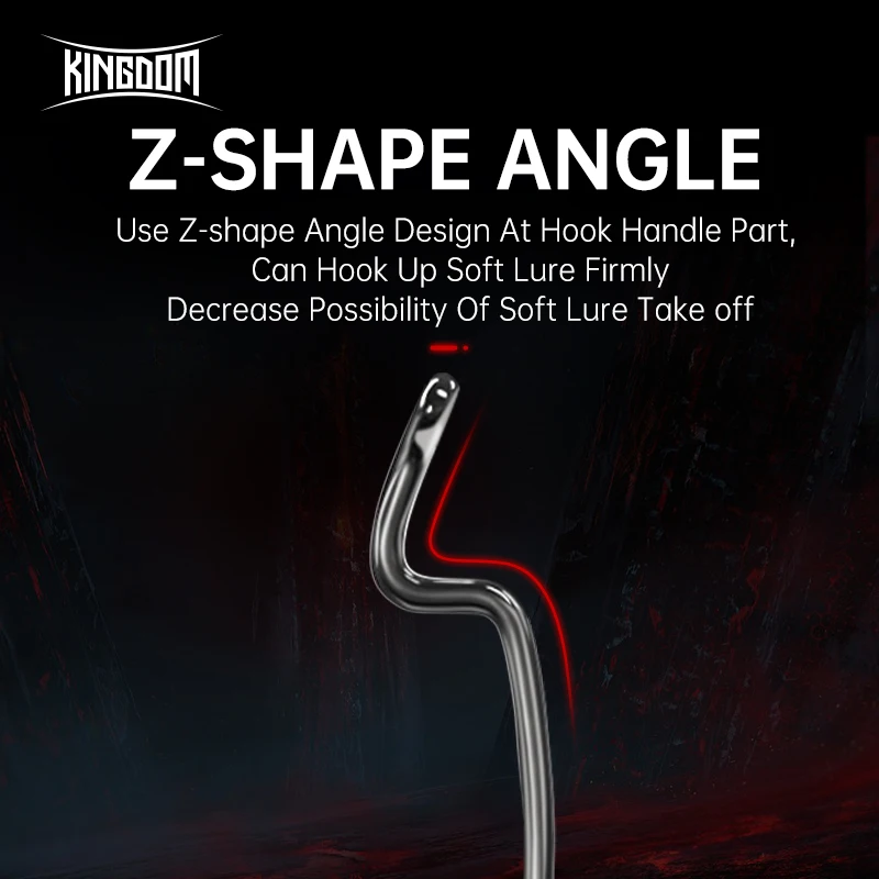 Kingdom 16 Uds. Anzuelos de pesca de acero rico en carbono, anzuelos anchos súper cerradados, anzuelo de señuelo de gusano suave afilado, accesorios de aparejos de pesca - imagen 5