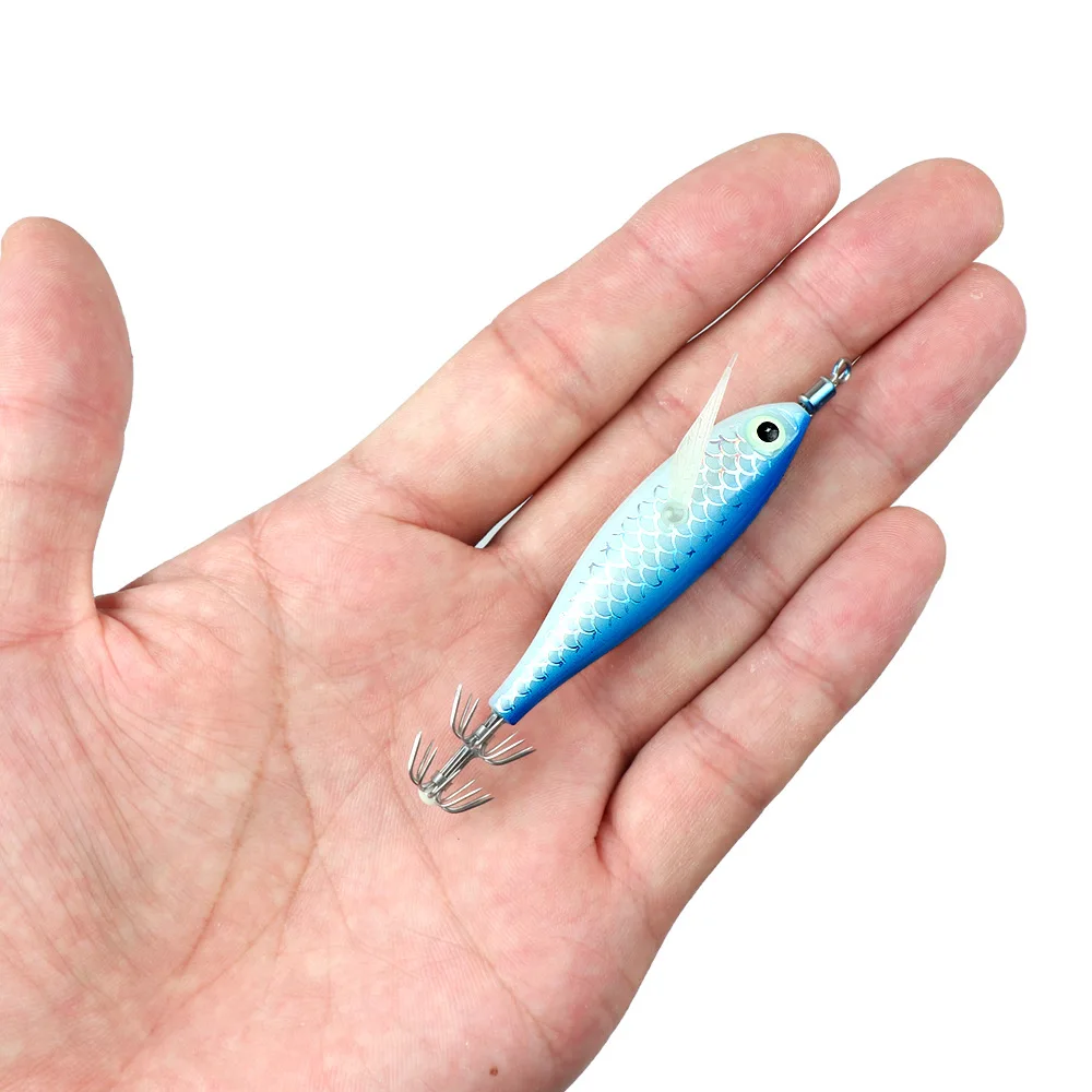 Jig Luminoso Calamar con Camarón y Huevo – Pesca Spinning Salada - imagen 3