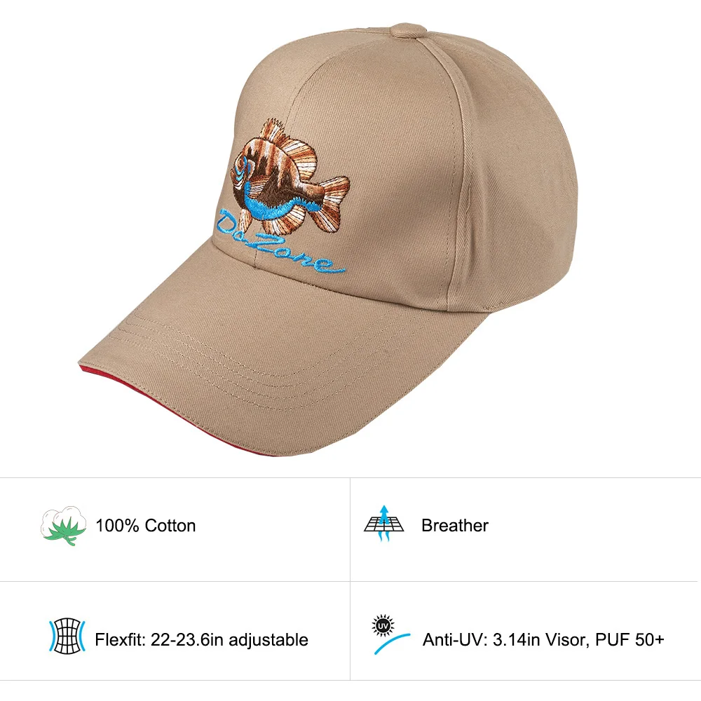 Gorro de pesca de algodón transpirable y ajustable con bordado - imagen 3
