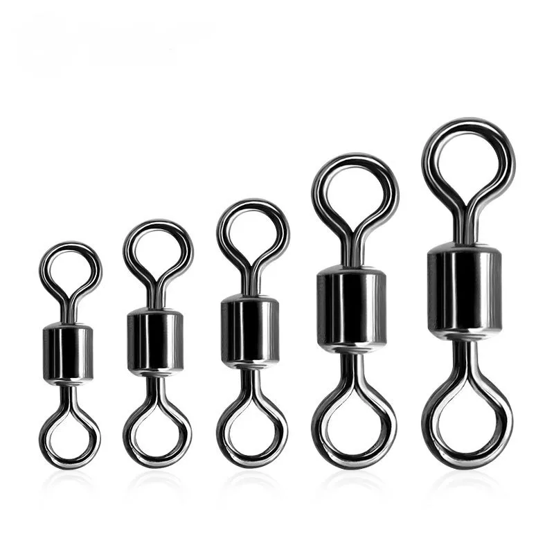 Anzuelo giratorio de 8 figuras, Conector de pesca de 8 anillos, 210 unids/set - imagen 3