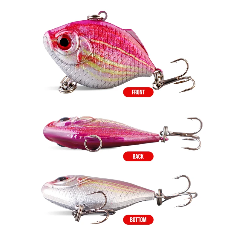 5 unids/set 3D impreso VIB Kit de Señuelos de Pesca 4,5 cm 8,8g cebo duro de plástico agua salada simulación de agua dulce señuelo pargo - imagen 3