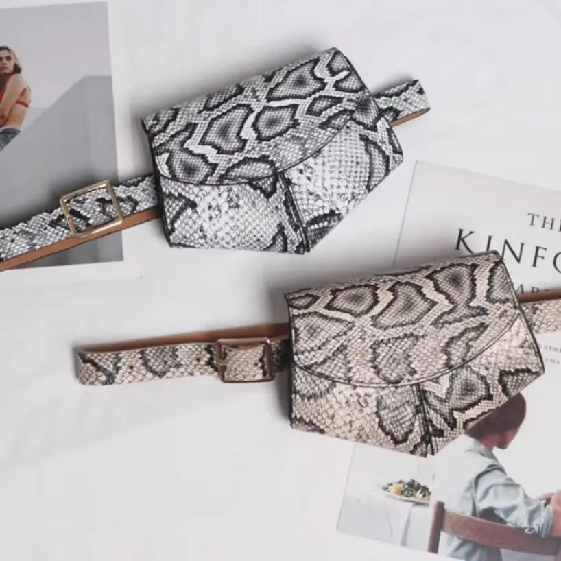 Riñonera de pesca mujer estampado serpiente – Bandolera versátil - imagen 3