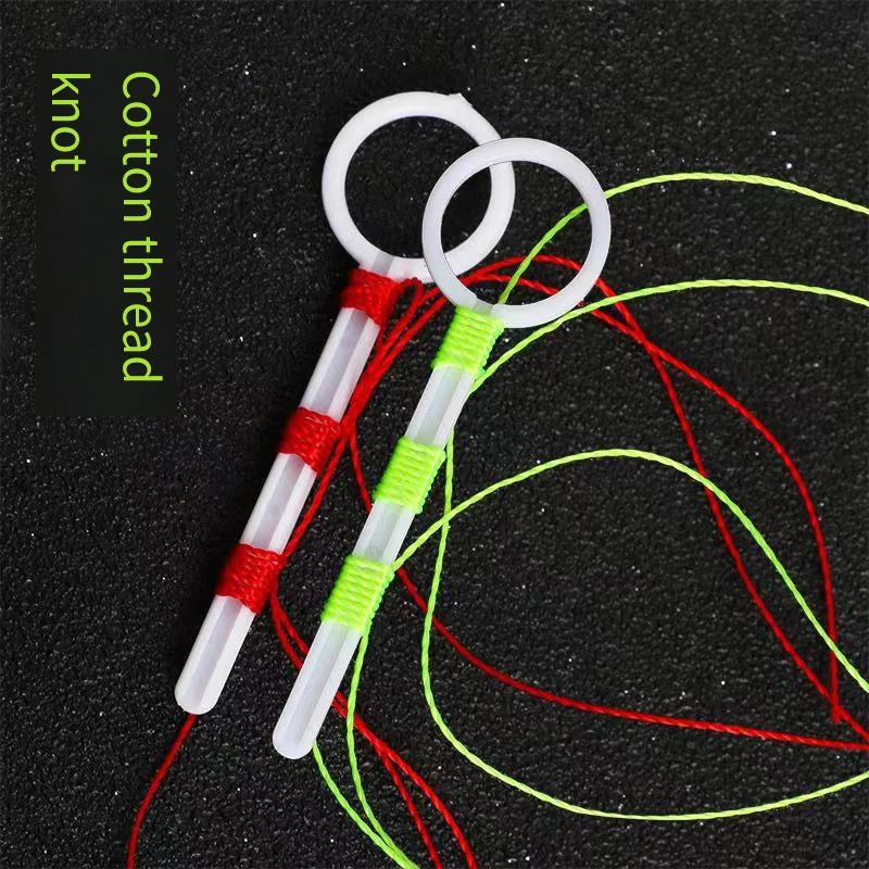 50 Uds hilo de algodón Bobber Looper Slip Knot Looper pesca Bobber flotador nudos de parada cuerda boya flotador de pesca accesorio