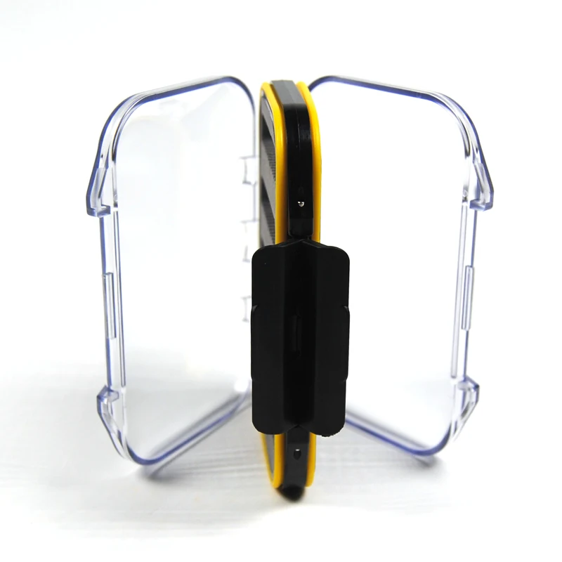 Wifreo-caja de moscas pequeña impermeable de 2 caras para Midge/Nymph, tamaño de bolsillo para moscas secas, serpentinas de ninfas, 10,5x7,0x3,1 cm - imagen 3