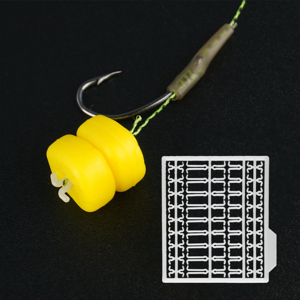 Hirisi-Juego de aparejos de pelo para pesca de carpa, 6 uds., con anzuelos de púas de acero rico en carbono y giratorios, accesorios de pesca Boilie - imagen 2