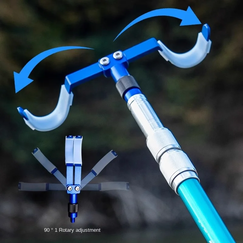 Soporte de doble torreta LINNHUE y soporte de doble polo espesa la cabeza de la garra y luego cuelga el soporte antideslizante para caña de pescar - imagen 2