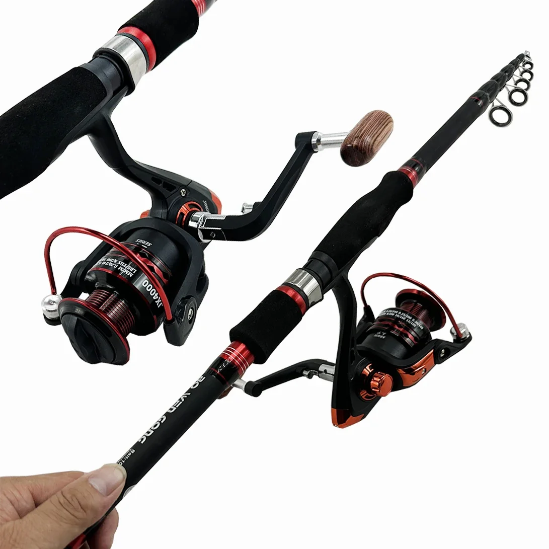 Cañas y carretes de pesca Jigging, Combo de pesca de fundición, adecuado para agua dulce/marina, 1,8 M, 2,1 M, 2,4 M, 2,7 M, carrete de engranaje, 7,2 - imagen 3