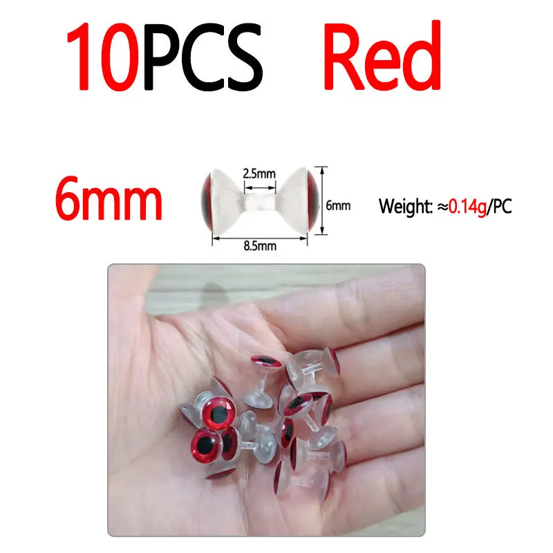 6mm 10pcs Red