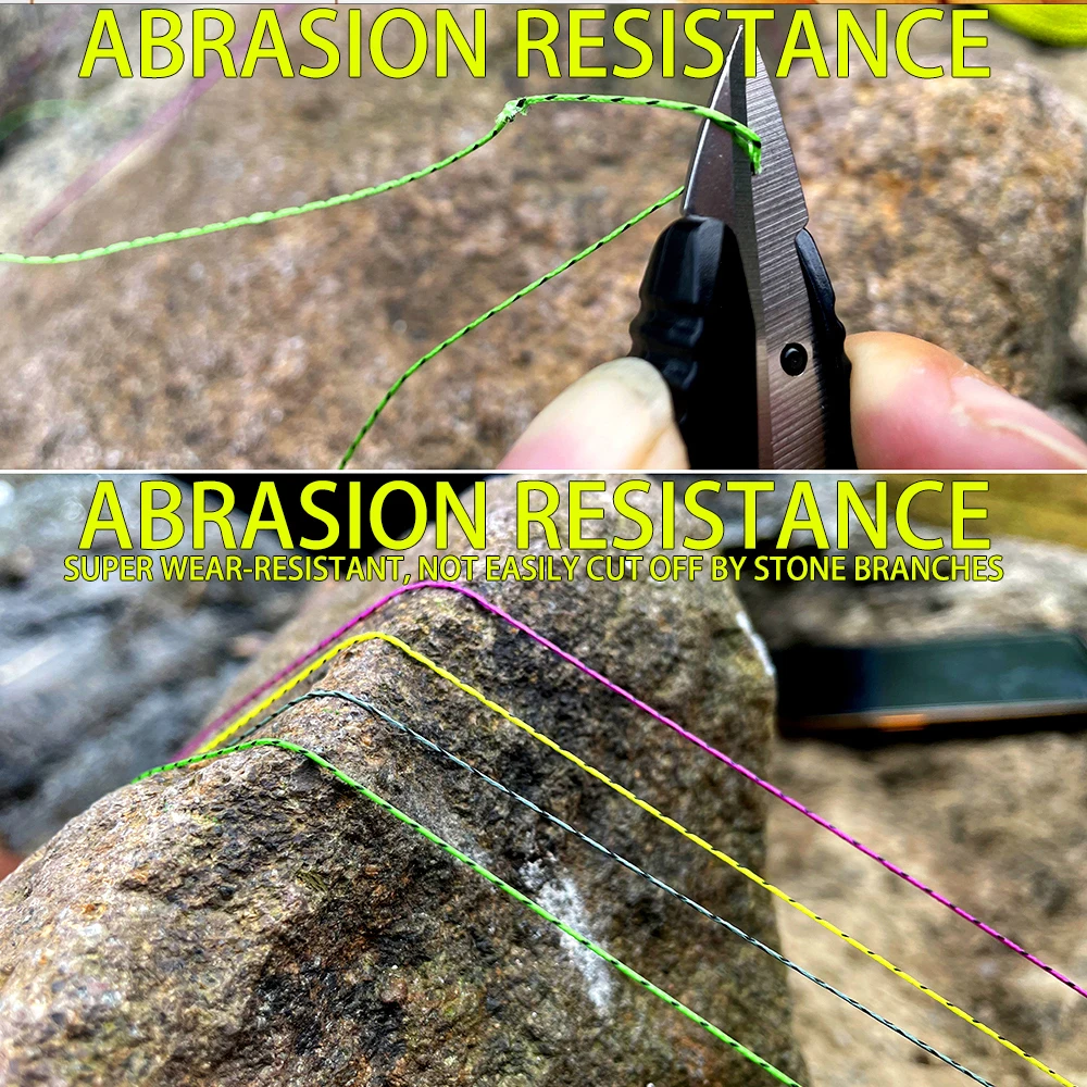 Línea de pesca trenzada Invisible manchado 500m 300M 100M carpa pescado Pe alambre 8 hebras 0,14mm-0,5mm 22LB 31LB 39LB 43LB 52LB 61LB 78LB - imagen 4