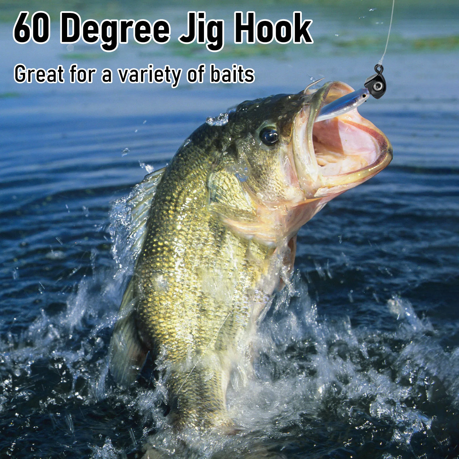 Anzuelos Aberdeen Jig Head 60° acero carbono – Vástago largo vinilo - imagen 4