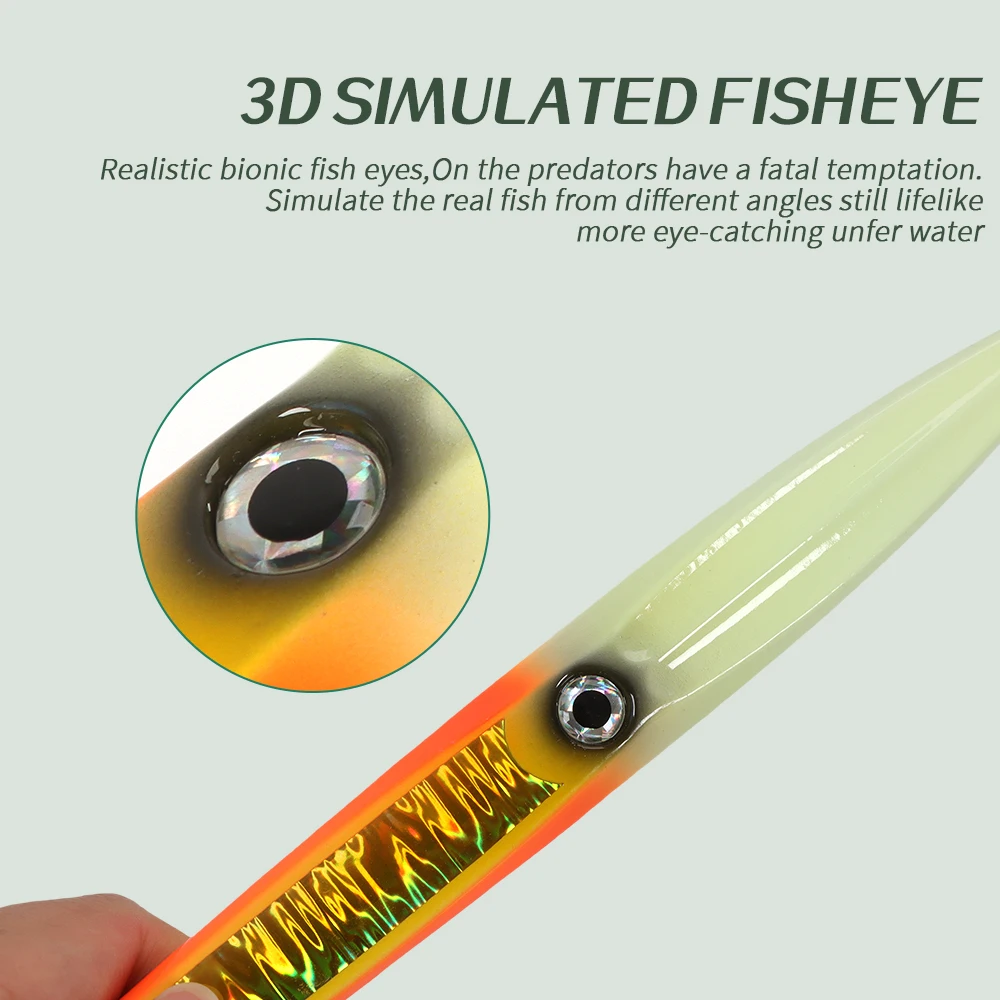 TL 60g80g100g200g300g400g500g720g plantilla de Metal de aguas profundas pesca Jigbait cuchara cebos plantilla señuelo lápiz aparejos de pesca de hundimiento rápido - imagen 5