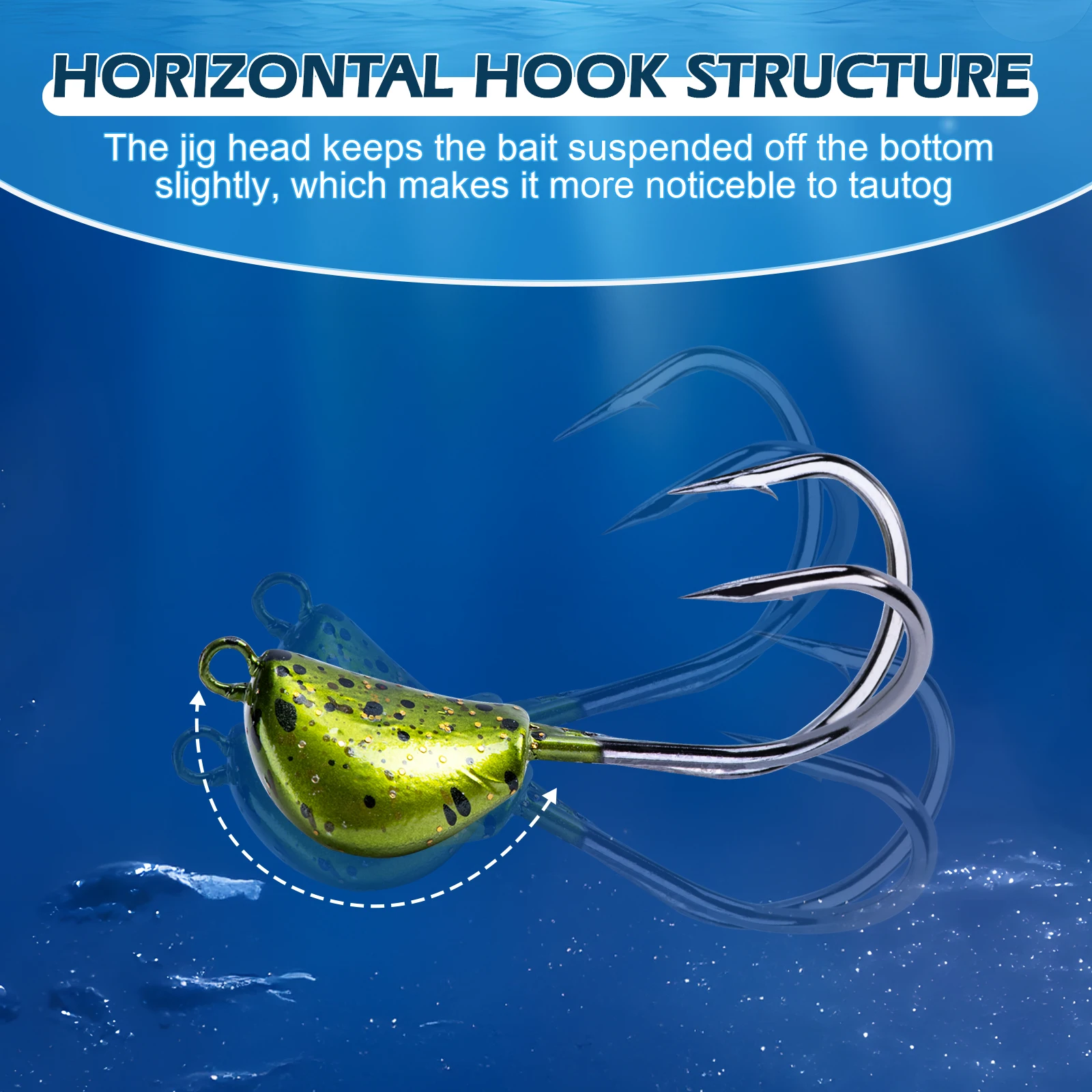 Goture-Juego de anzuelos de pesca con cabeza de anzuelo, 6-8 unids/caja, 21g, 28g, doble anzuelo afilado de acero rico en carbono, manivela 2/0, señuelo duro, accesorios de pesca - imagen 4