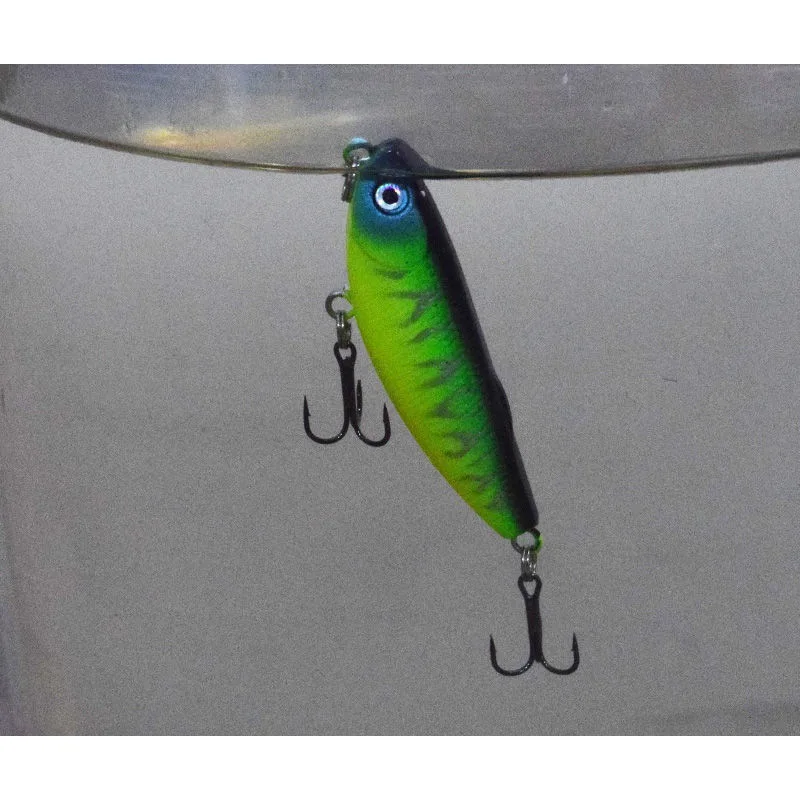 Señuelo de pesca con lápiz de agua superior, 1 Uds., 5cm, 5,5g, Wobblers flotantes para caminar para perros, aparejos, cebo duro Artificial con 10 #   Gancho ​ s Para bajo - imagen 4