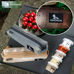 Caja de condimentos portátil de alta calidad para exteriores, conjunto de combinación de empalme, caja sellada de viaje de 3 colores, tarro de condimentos para acampar