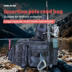 DEUKIO Mochila bandolera de aparejos con soporte de caña