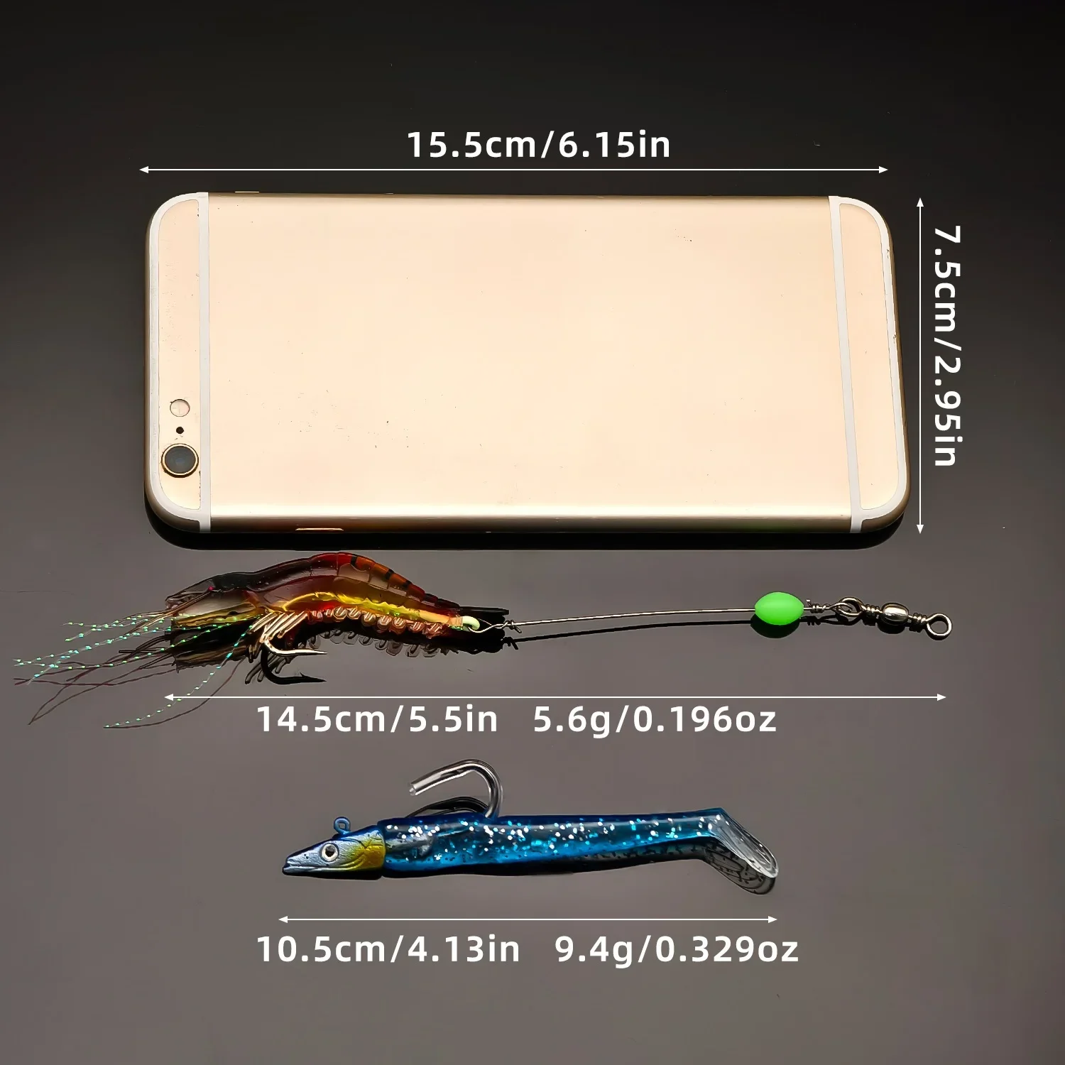 ANFS 12 Uds cebo blando Señuelos de Pesca artificiales diseño surtido, cebo blando biónico de camarones, accesorios de pesca al aire libre - imagen 4