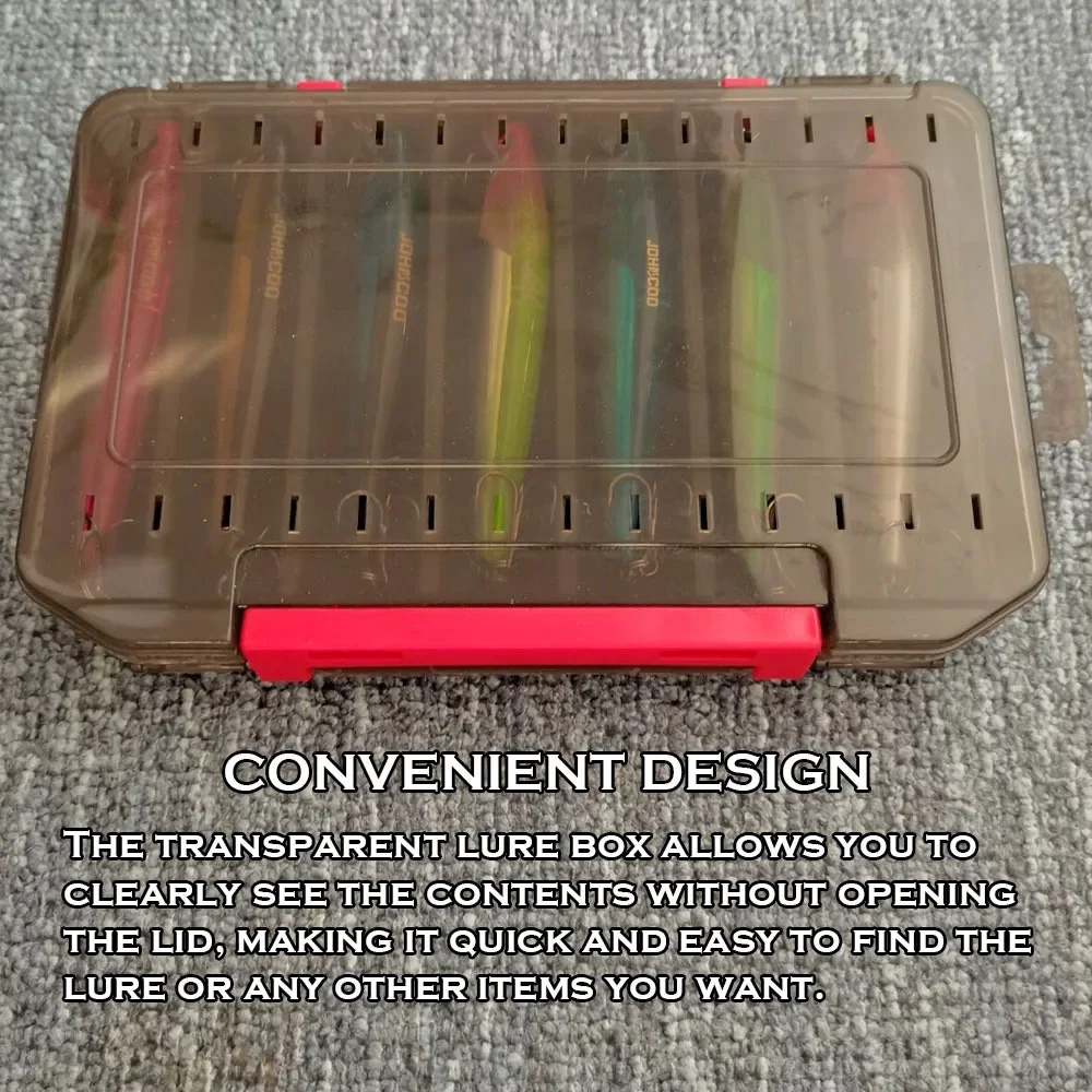 Caja de pesca de doble cara, 12 compartimentos, impermeable, cebo, señuelo, gancho, organizador de almacenamiento, contenedor, accesorios para aparejos de carpa - imagen 2