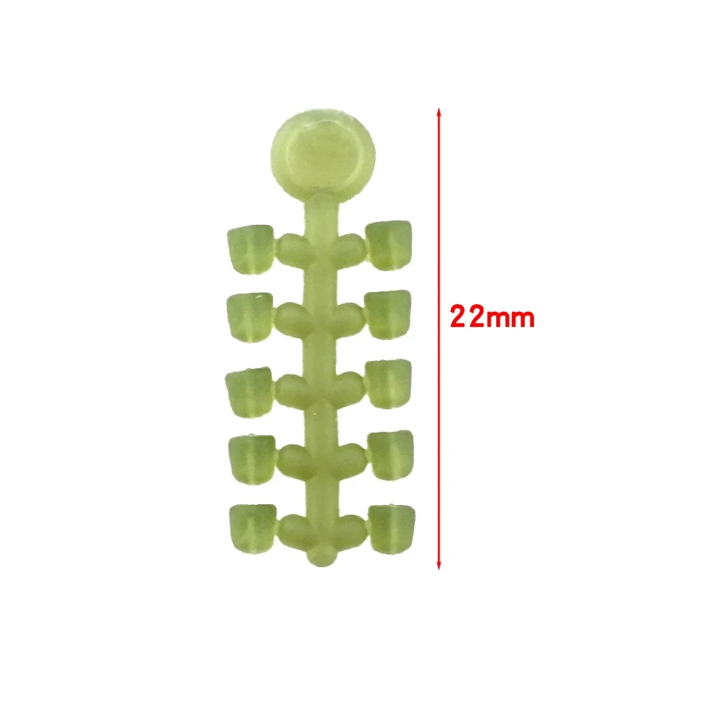 Hirisi-Juego de 10 cuentas de goma para pesca de carpa, anzuelo de pesca, aparejo, cuentas de gancho, accesorios de aparejos terminales - imagen 3