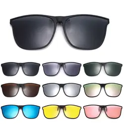 Gafas de sol cuadradas con clip a la moda para actividades y conducción, gafas antideslumbrantes para conductor de automóviles para hombres, gafas de sol para exteriores para mujeres y hombres