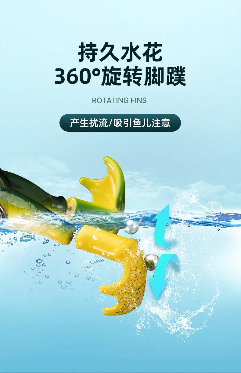 Experimente una exploración submarina sin interrupciones con aletas giratorias de 360 ​​°