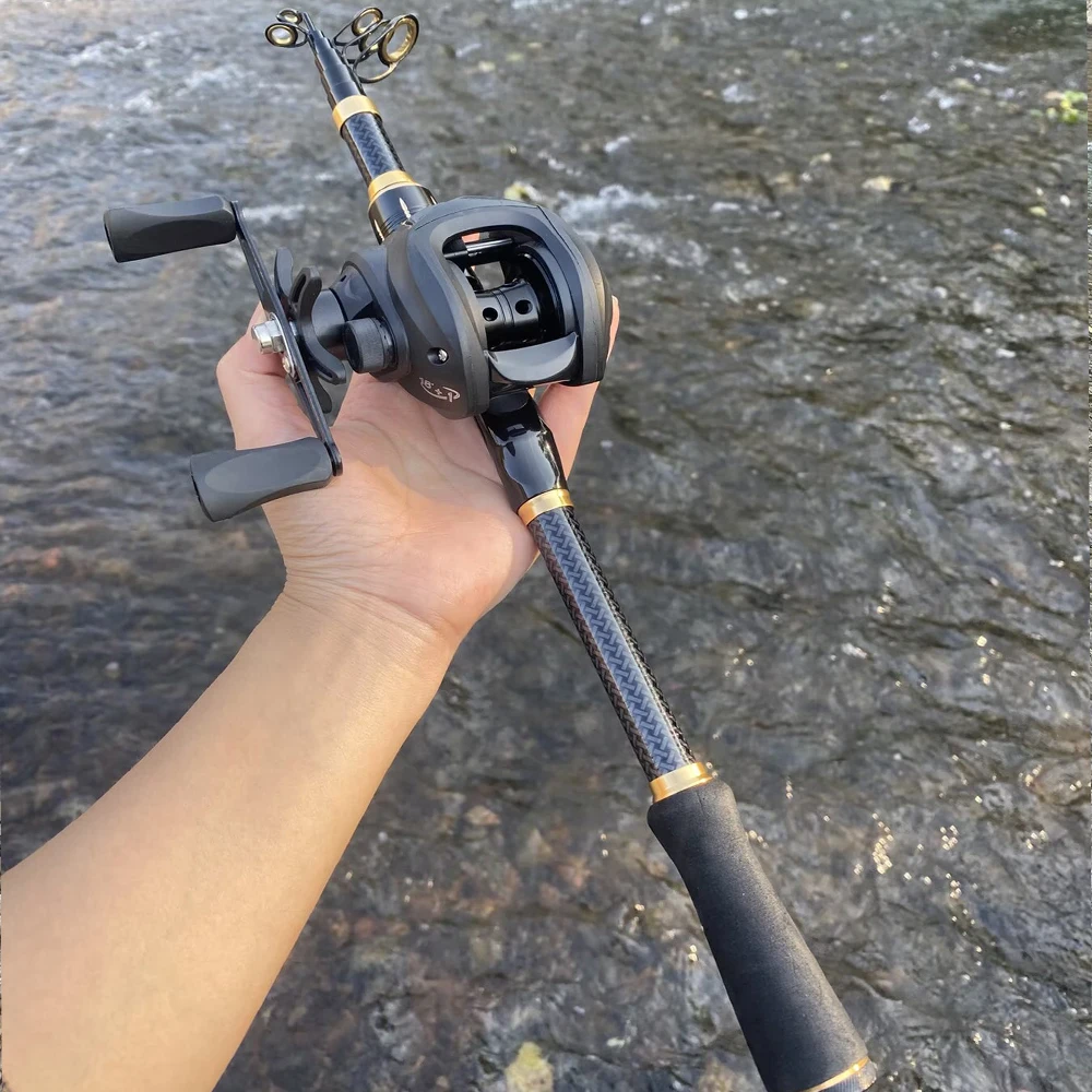 Combo caña telescópica carrete 1.8m – Pesca mar y río - imagen 5