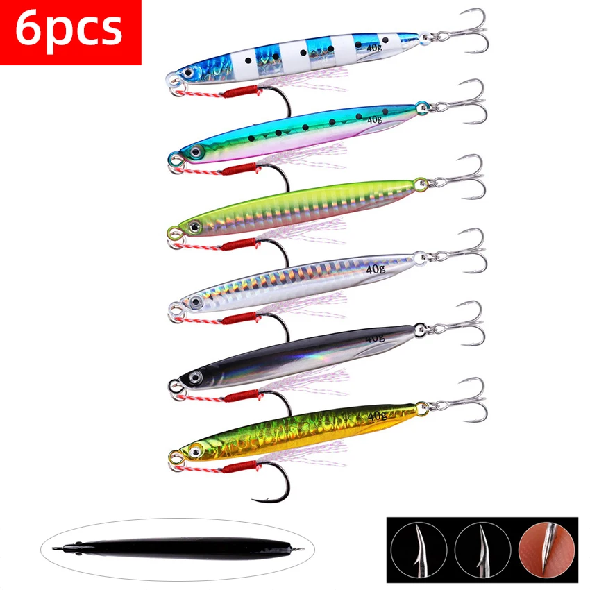 5/10 unids/lote juego de señuelos de Jigging mixtos Señuelos de Pesca cuchara giratoria de Metal plantillas de cebo de pescado aparejos de Pesca de Japón Pesca lubina atún trucha - imagen 3