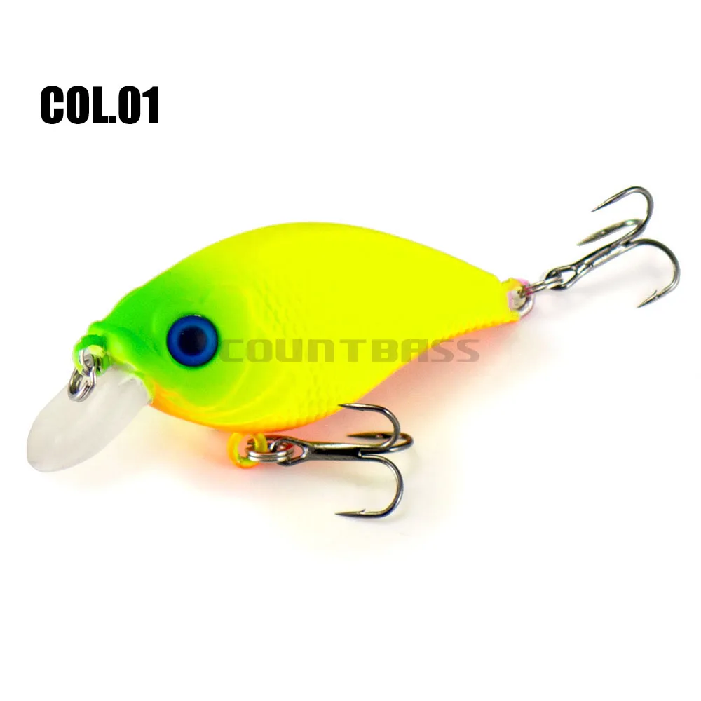 Countbass Crank Bait 46mm 1-13/16" 6,8g 15/64 oz., cebos duros flotantes Chatterbait Wobbler Señuelos de pesca