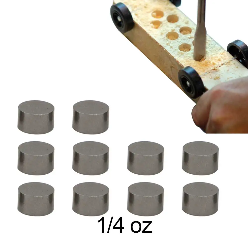 Pesas de tungsteno para Pinewood Derby Car Pinewood Car Derby Pesas Cilindros incrementales Pesos de coche para optimizar la velocidad - imagen 4