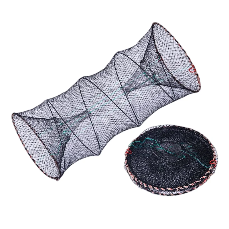 Red de pesca plegable telescópica, trampa para peces y camarones, carpa, alimentador de creelos grande, atrapamoscas, accesorios de Surfcasting, red de fundición - imagen 5