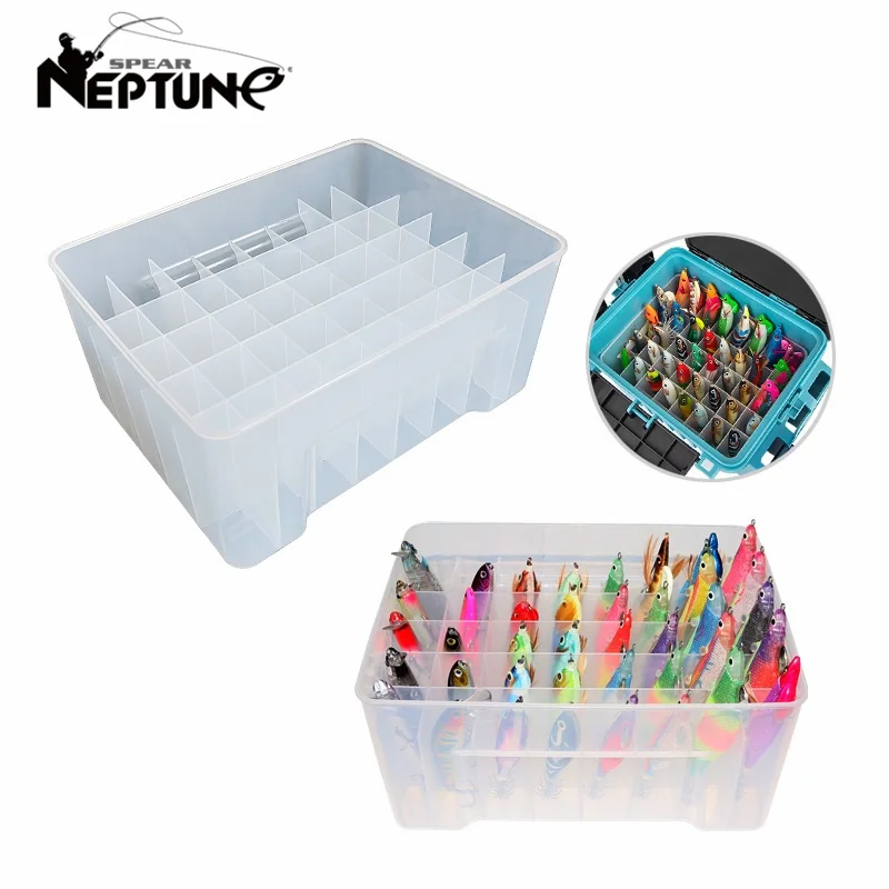 Caja de aparejos plástica con rejillas para señuelos duros y cebo marino - imagen 4