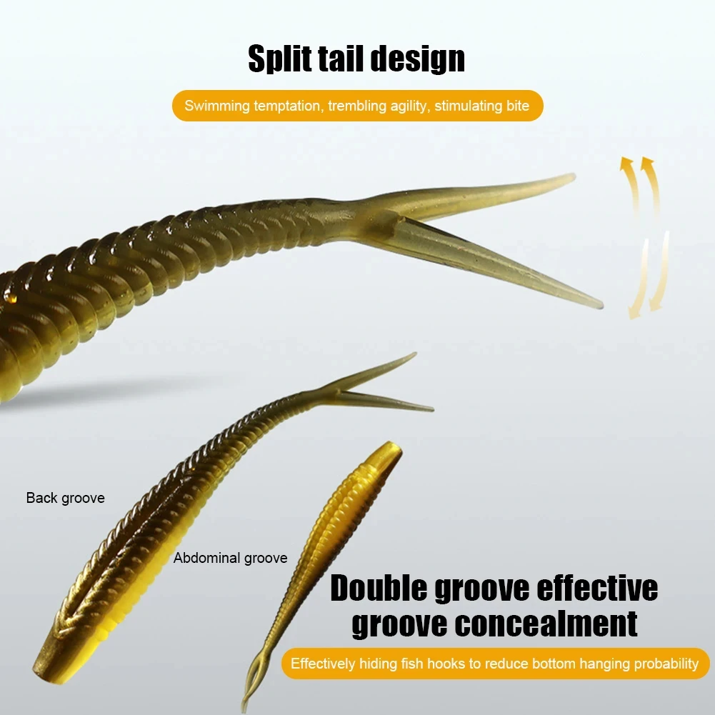 61 unids/set de equipo pesca cebo blando pescado biónico con caja almacenamiento anzuelos, al aire libre suave y portátil - imagen 4