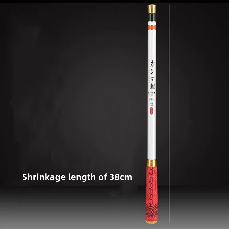 Caña de pescar telescópica en roca, alimentador giratorio de carpa, fibra de carbono, Mini viaje, Ultra duradero, 3M, 2,7 m, 2,4 m, 2,1 m, 1,8 m, 1,5 m - imagen 3