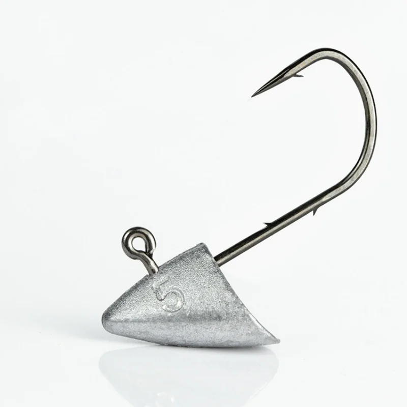 Gancho de cabeza de vaso, anzuelo de plomo de fundición a presión, cola en T, gusano de bloqueo, lote de 10 piezas, 3 veces, 2,7g-5g - imagen 3