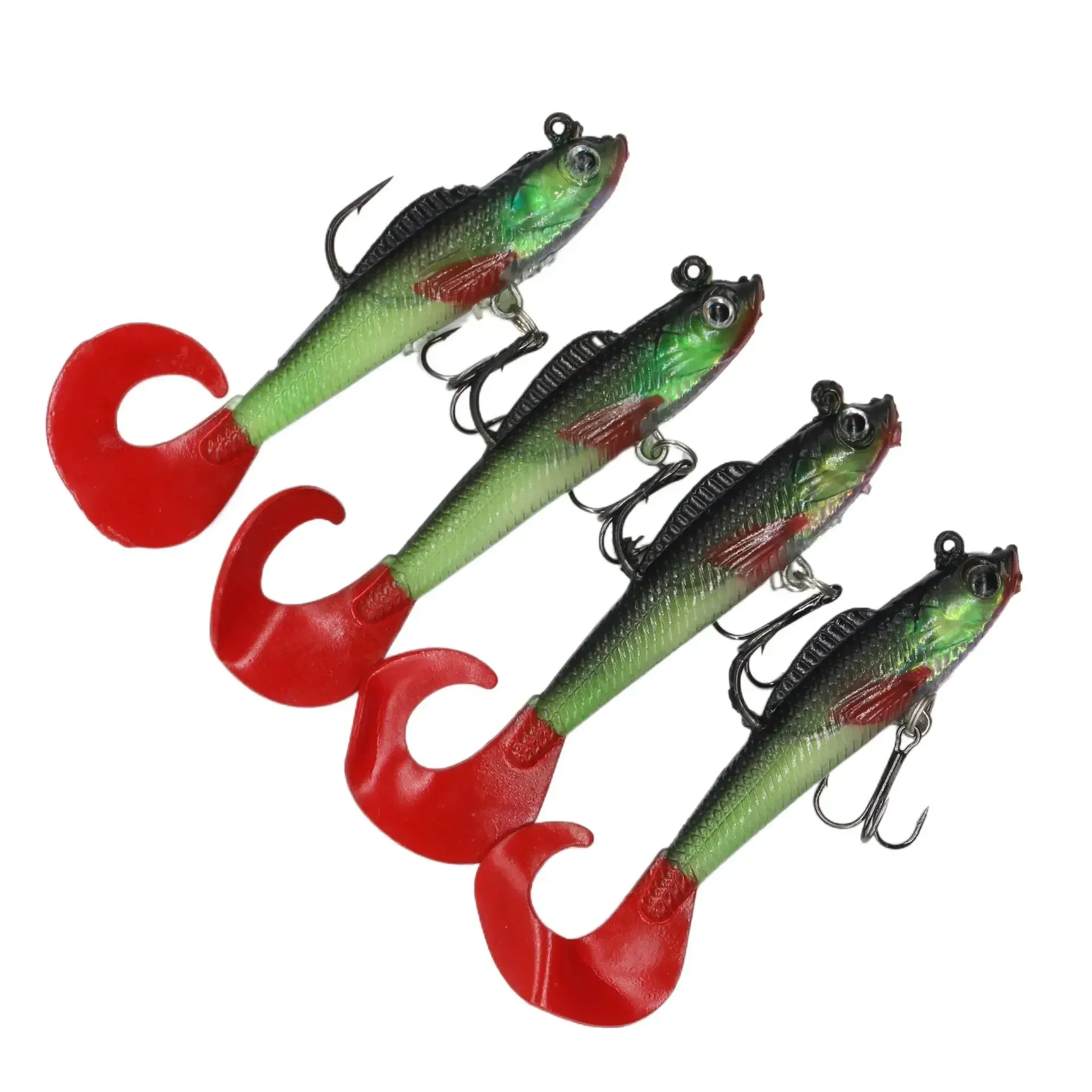 Señuelo de pesca con cola de natación, plantilla Wobbler, cebos blandos artificiales de silicona para lubina, carpa, cuchara, Crankbait, 85mm, 8,5g - imagen 5
