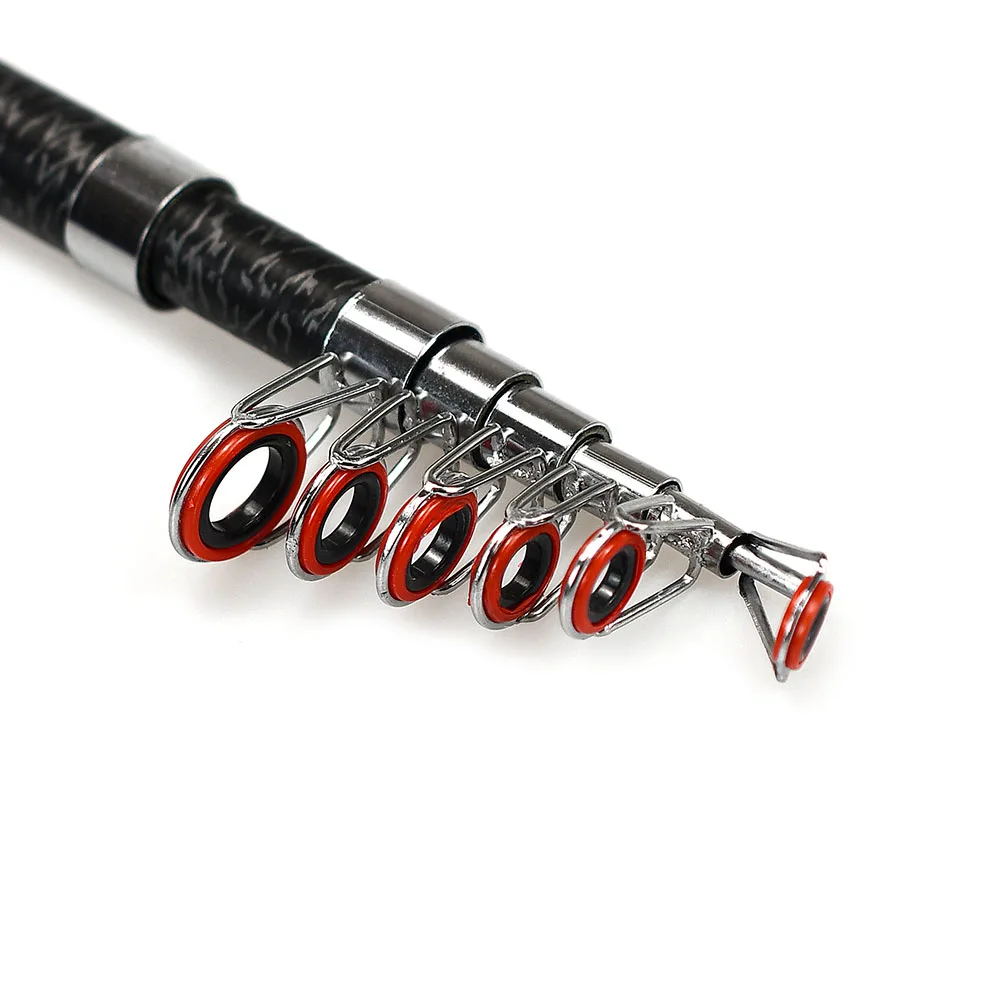 MNFT 1 Juego de caña de pescar de fibra de carbono superdura para barco, señuelo con mosca de hielo, caña de pescar con carrete de pesca de alta calidad, juego de aparejos de pesca de 1,5 m de longitud - imagen 5