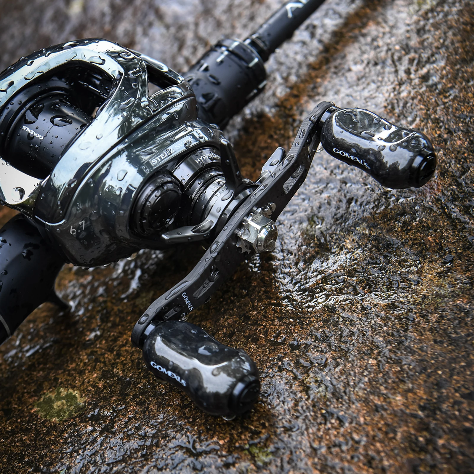 Mango de carrete Gomexus 7X4mm carbono 85mm para Shimano Bantam Metanium Curado Tranx 100 Scorpion SLX Aldebaran Baitcaster nuevos otros - imagen 5