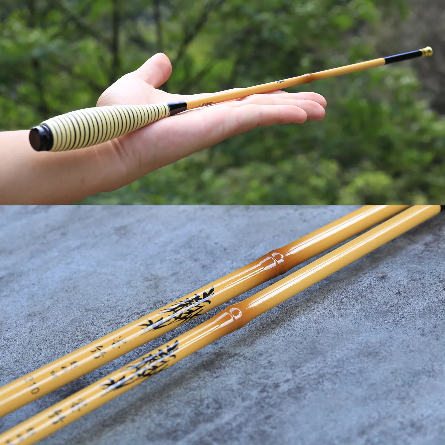 Sougayilang 1,8 m 2,1 m 46g caña de pescar súper ligera 43cm caña telescópica mano agua dulce cañas de pescar de camarones cañas de corriente - imagen 3