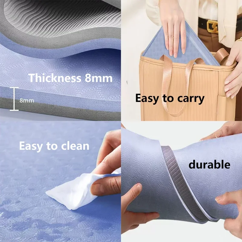 Lawaia-esterilla de Yoga plegable, gruesa, antideslizante - imagen 4