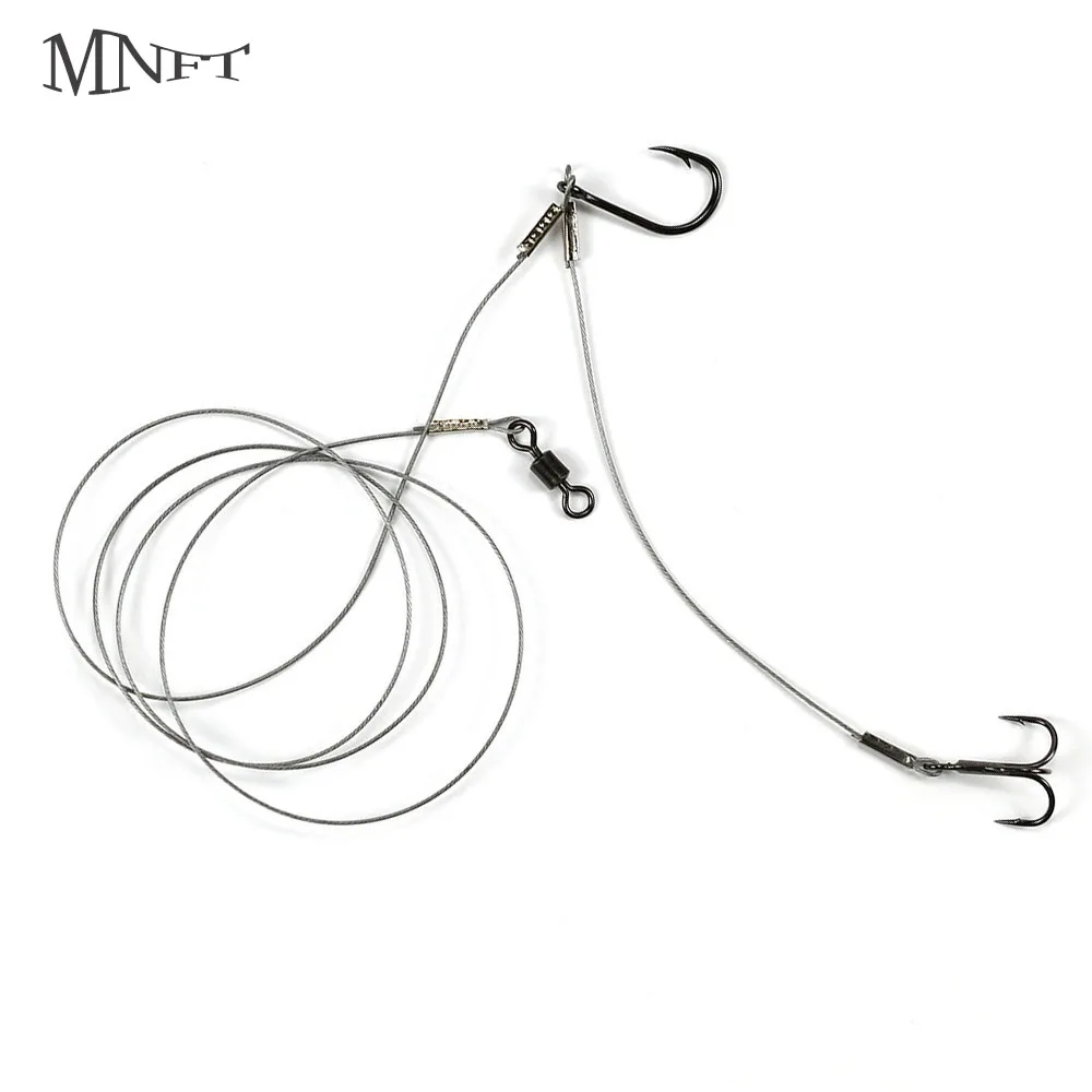 1 Juego de anzuelo líder de alambre para pesca en el mar, aparejo de línea de plomo de acero inoxidable, señuelos de rastreo, accesorios para aparejos de pesca