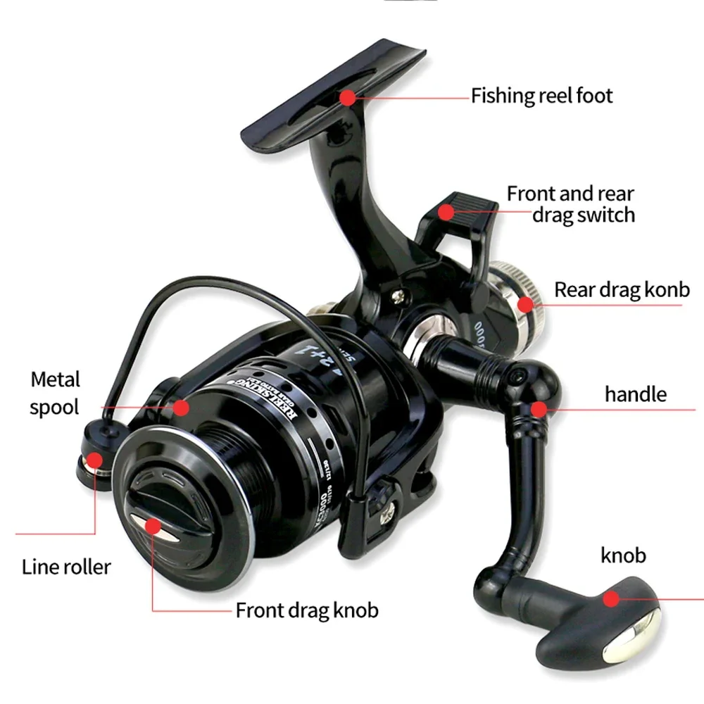 Carrete de pesca serie KC, alimentador de carpa de alta velocidad para agua salada y dulce, 10-20KG, arrastre máximo, accesorios de pesca, 30, 40, 50, 60 - imagen 5