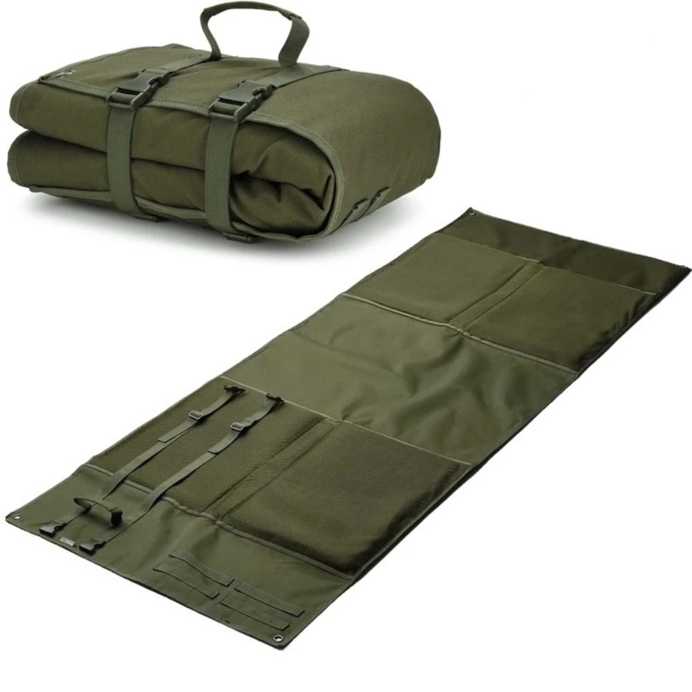 Estera plegable de tela Oxford para acampar al aire libre, estera de Picnic gruesa Molle EDC, estera de descanso para exteriores de algodón con memoria impermeable para senderismo - imagen 4