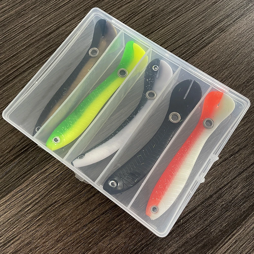 Ghotda-señuelo blando pak con gancho, cebo Artificial para pesca de lubina, trucha, Lucio, primavera y otoño, 5 unidades - imagen 2